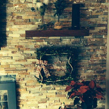 Accent walls, stone and tile