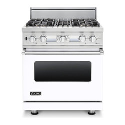 Viking 30" Pro-style Dual-fuel Range, White Natural Gas | VDSC530T4BWH - Gas Ranges And Electric Ranges