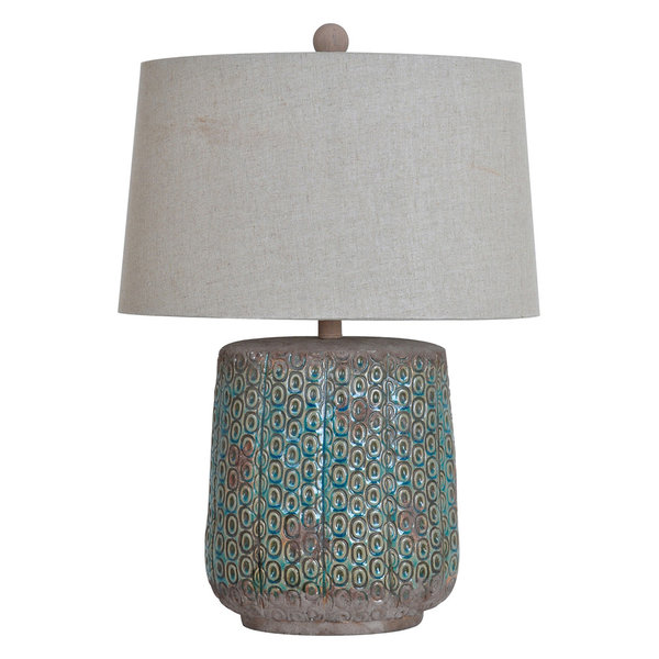 Forty West Designs Slade Crystal Lamp Clear or teal small Beatrice table lamp