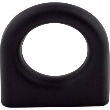 Top Knobs M560 Ring 1-3/16"L Finger Cabinet Pull - Flat Black
