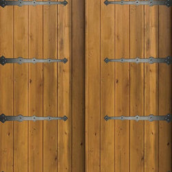 Slab Home Double Door 80 96 Knotty Alder Rustic Plank Solid - Front Doors