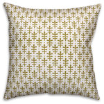 DDCG - Gold Leaf Pattern Spun Poly Pillow, 18"x18" - This polyester pillow features a gold leaf pattern design to help you add a stunning accent piece to  your home. The durable fabric of this item ensures it lasts a long time in your home.  The result is a quality crafted product that makes for a stylish addition to your home. Made to order.