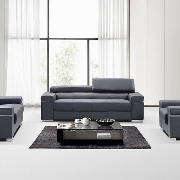 Soho Modern Leather Sofa Set