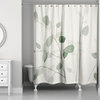 Watercolor Leaves 71x74 Shower Curtain
