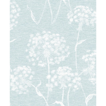 Carolyn Light Blue Dandelion Wallpaper Bolt