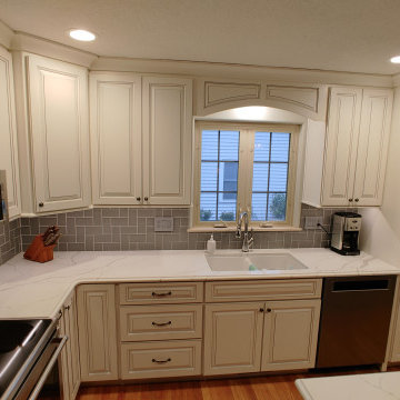 Kitchen Remodel Geneseo, IL Koch Ivory Smoke Fog MSI Calacatta Laza Quartz