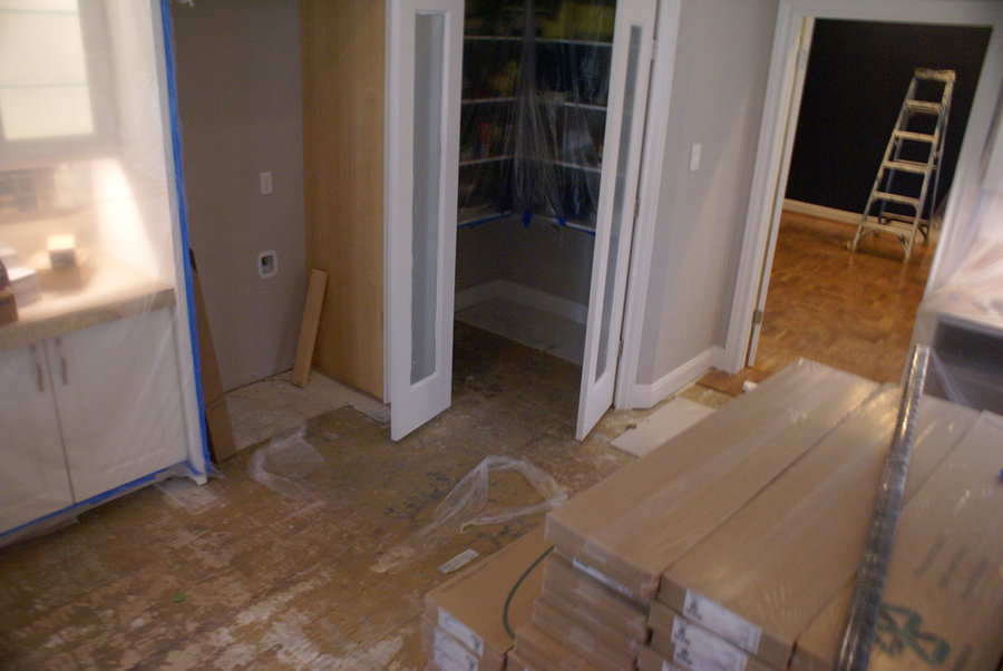 Westlake dark wood floors