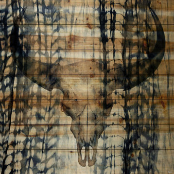 "Skull" UV Ink Print on Natural Pine Wood, 40"x40"