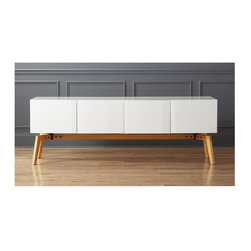 Alba Large White Lacquer Credenza | CB2 - Storage And Organization