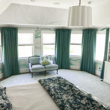 Blue/Green Master Bedroom Custom Area Rug