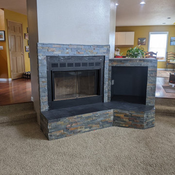 Stone Fireplace