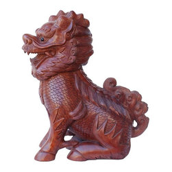 High Quality Carved Box Wood Qilin / Kirin Statue - Molding And Trim