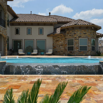Luxury pool on the water