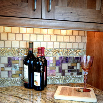 Iridescent Glass Tile Backsplash