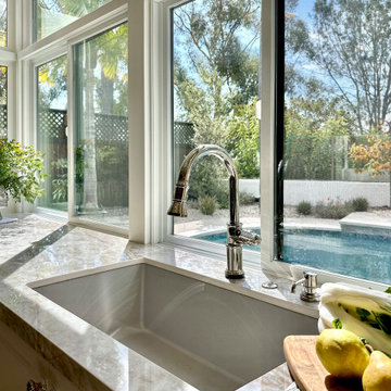 Serene Carmel Valley kitchen, designed for family living