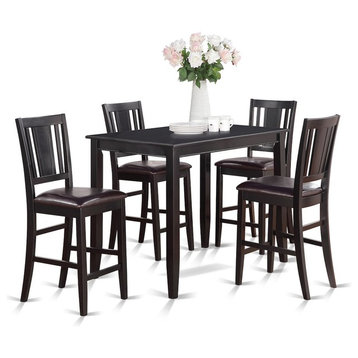 5 Pc Counter Height Table Set-Counter Height Table And 4 Kitchen Counter Chairs