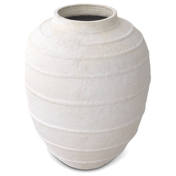 White Handmade Clay Vase | Eichholtz Romane