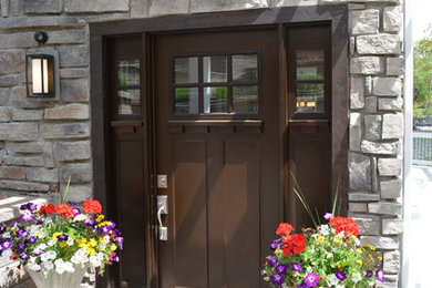 This is an example of a coastal porch design in Detroit.