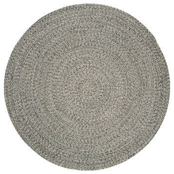 Safavieh Braided Collection BRD256 Rug, Ivory/Steel Gray, 5' Round