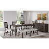 Willow Creek Distressed Solid Pine 78 Extension Dining Table, Distressed Brown
