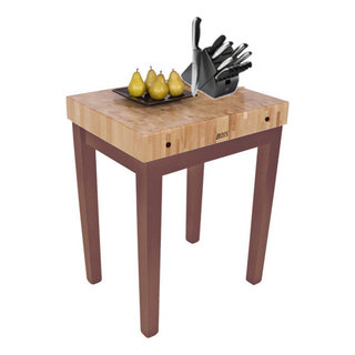 John Boos 30x24 Maple Butcher Block Table and J.A. Henckels 13