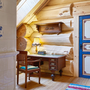 Интерьер деревянного дома в русском стиле