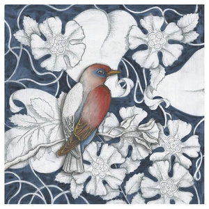 Global Gallery Elyse DeNeige Arts and Crafts Bird II Canvas Artwork 24 x 24 