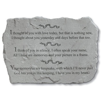 Garden Accent Stone, " I Thought of You With Love Today"