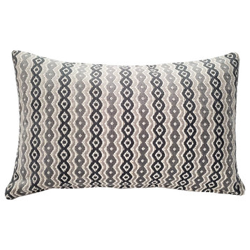 Gazing Foundry Gray Throw Pillow 12x20, With Polyfill Insert