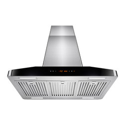 AKDY - AKDY 680i-75 30" Stainless Steel Island Mount Range Hood Touch Screen - Range Hoods And Vents