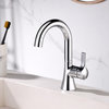 Luxier BSH11-S Single-Handle Bathroom Faucet with Drain, Chrome