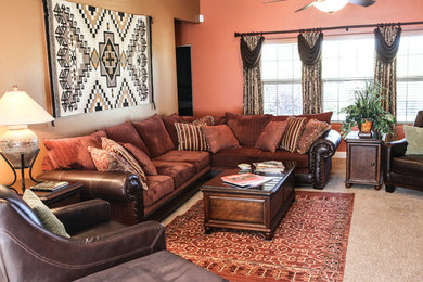 Inspiration for a southwestern living room remodel in San Diego