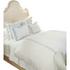 Montague and Capulet Duvet, White With Blue, California/Eastern King