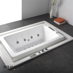 Bravat Infinity Water Flow Bathtub - Bathtubs