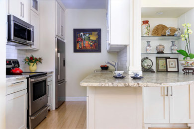 Kitchen - small asian kitchen idea in Atlanta
