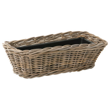 Rectangular Kobo Rattan Planter Basket 2.5 Gal