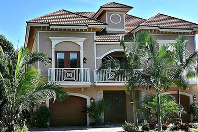 Inspiration for a mediterranean exterior home remodel in Miami