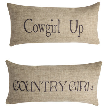 Cowgirl Rustic Reversible Pillow Cover