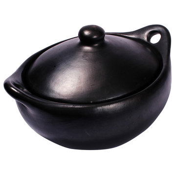 Ancient Cookware Oval Chamba Clay Casserole, 8.3x10.8x6.5