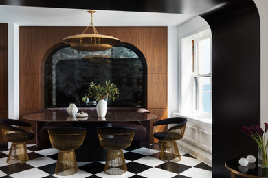 Example of a trendy dining room design in Chicago