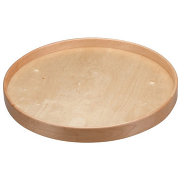 Natural Wood Full Circle Lazy Susan for Corner Base Cabinets With Swivel, 24"
