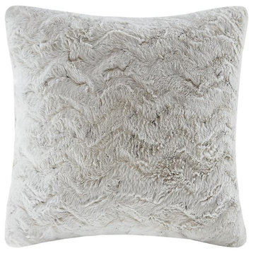 100% Polyester Faux Tip Dyed Brushed Long Fur Pillow w/ Knife Edge,MP30-6234