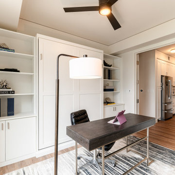 Home Office with Custom Murphy Bed and Built-Ins