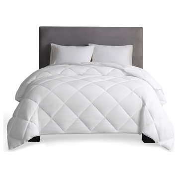 Sleep Philosophy Sateen Double Insertion Comforter, White, Full/Queen