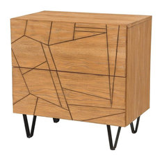 Nightstand, Cerused Wheat Finish
