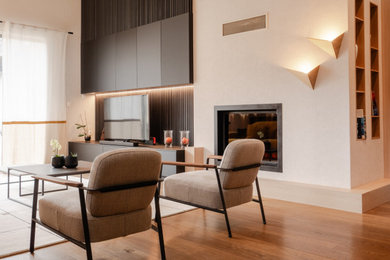 Cette photo montre un salon moderne.