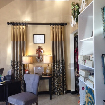 Inverted Pleat with buttons. Store Display