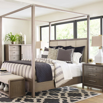 RACHAEL RAY HOME - HIGHLINE UPHOLSTERED POSTER BED
