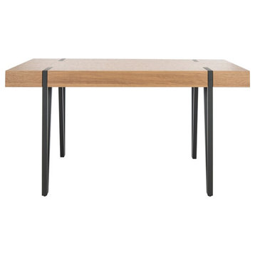 Jazz Dining Table Natural Brown / Black Legs