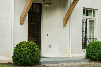 Example of a transitional exterior home design in Atlanta
